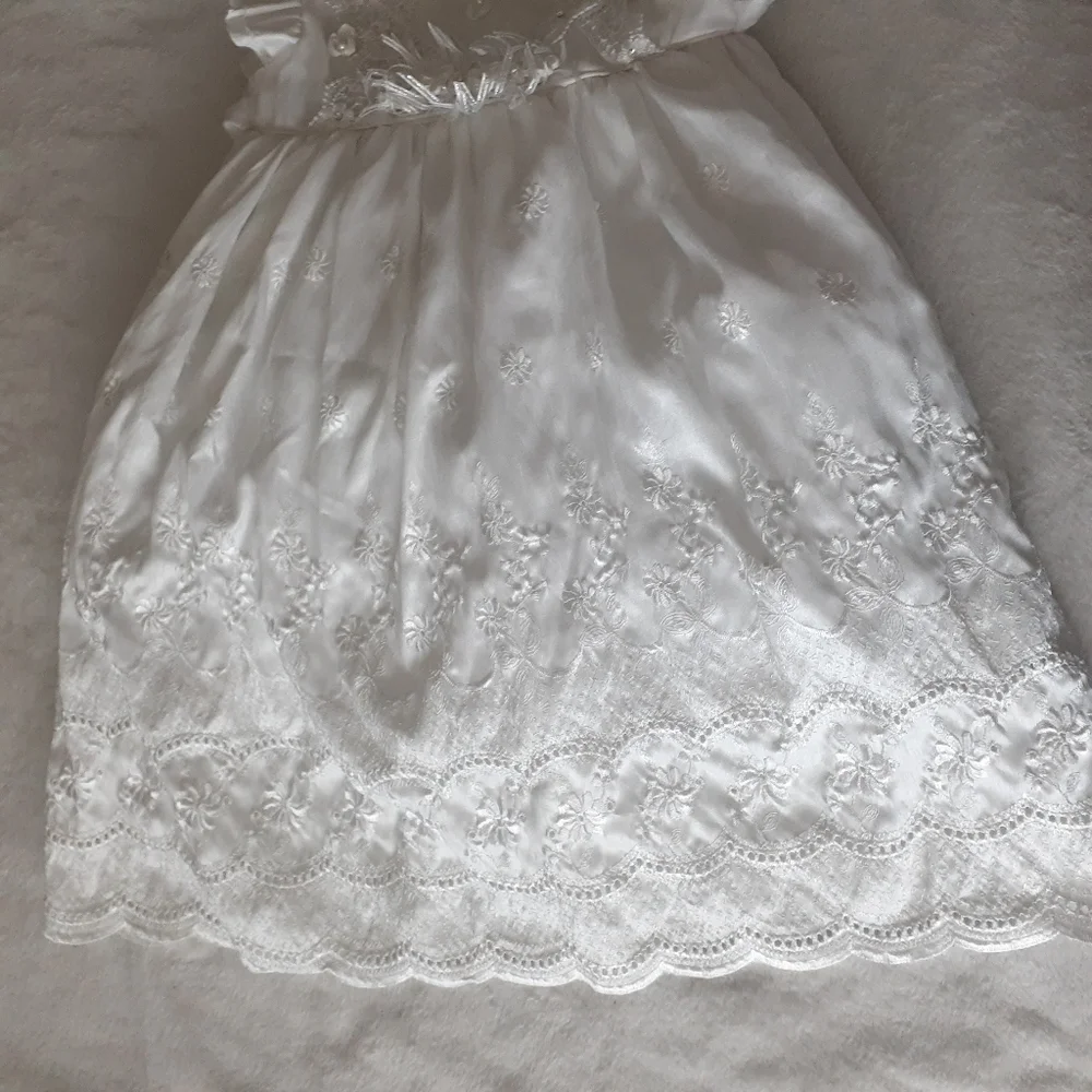 Toddler Girl's White Baptism Dress Size 3